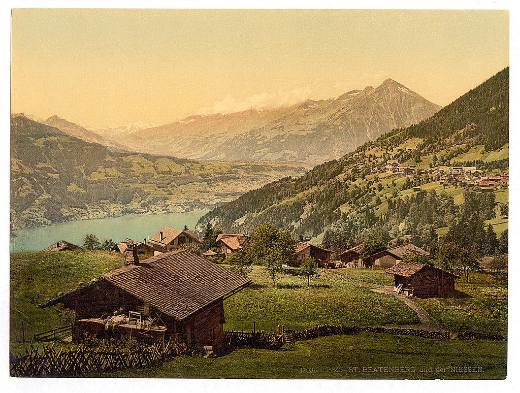 A picture of Saint Beatenberg and the Niesen, Bernese Oberland, Switzerland