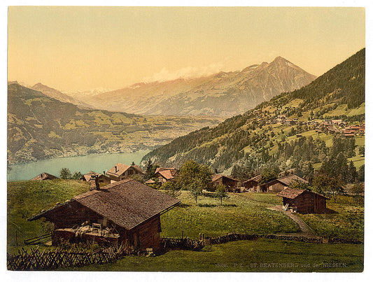 A picture of Saint Beatenberg and the Niesen, Bernese Oberland, Switzerland