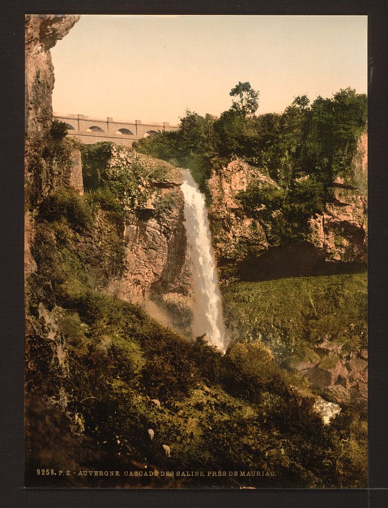A picture of Salins waterfall, near de Mauriac, Auvergne Mountains, France