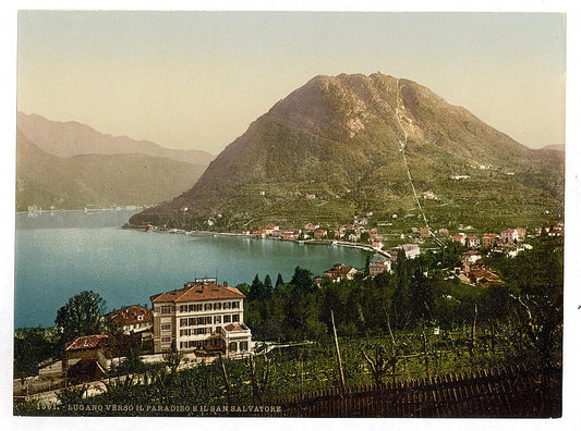 A picture of San Salvatore and Paradiso, Tessin, Switzerland