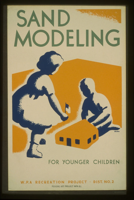 A picture of Sand modeling for younger children--WPA recreation project, Dist. No. 2