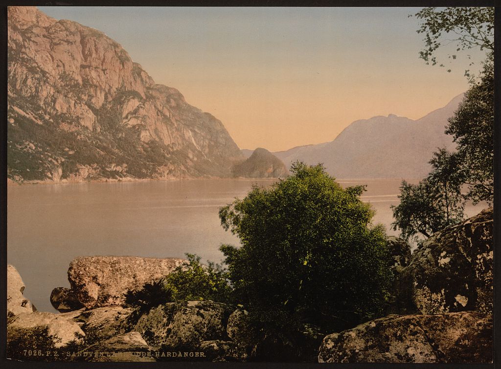 A picture of Sandven Lake, Odde (i.e. Odda), Hardanger Fjord, Norway