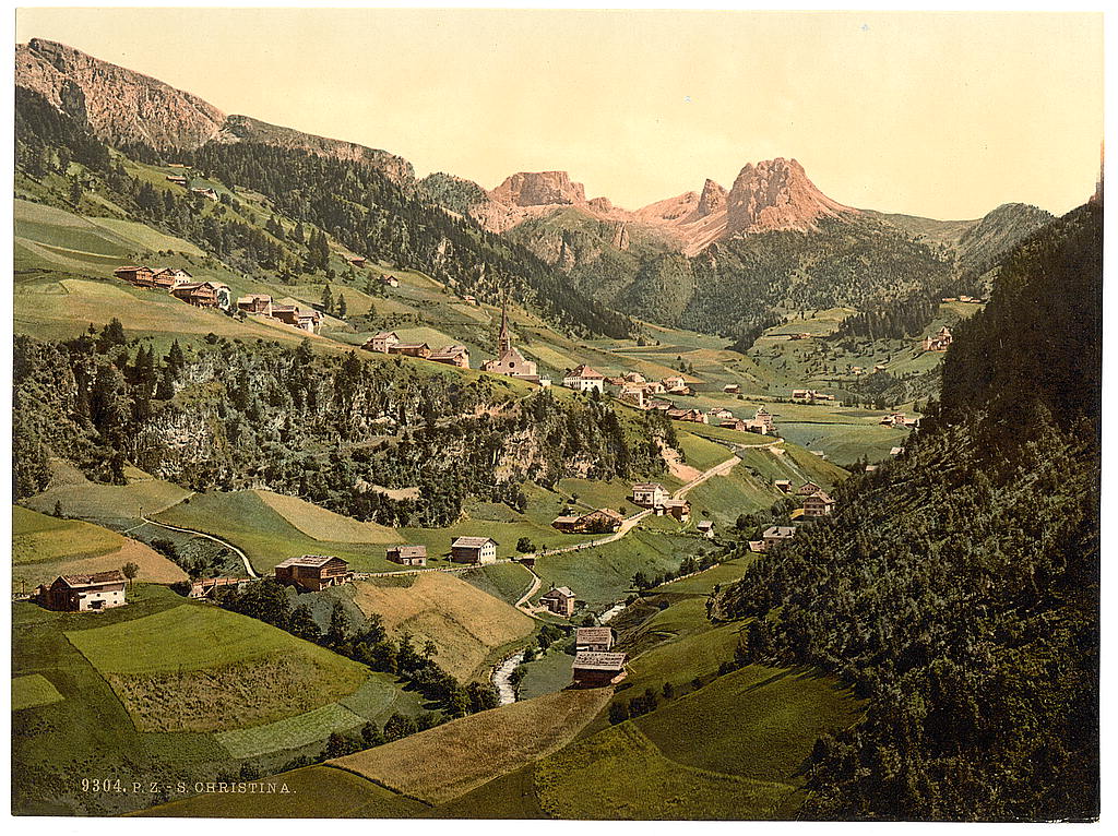 A picture of Santa Christiana (i.e., Santa Christiana Val Gardena), Tyrol, Austro-Hungary