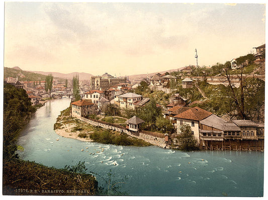 A picture of Sarajcvo (i.e., Sarajevo), Bendbasi, Bosnia, Austro-Hungary
