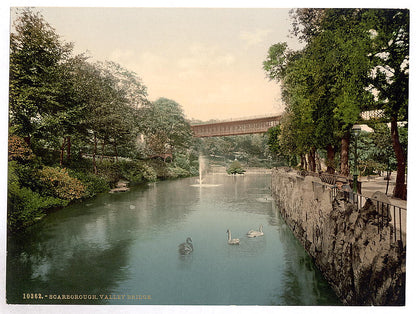 A picture of Scarborough, from below Valley Bridge, Yorkshire, England