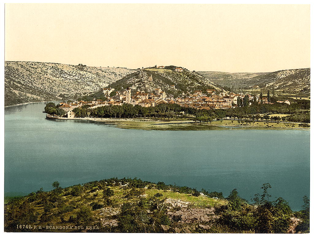 A picture of Scardona, upon the Kerka, Dalmatia, Austro-Hungary