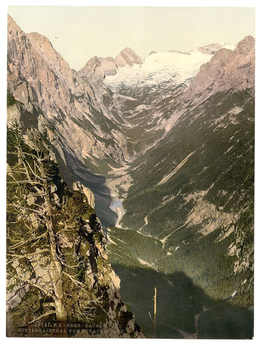 A picture of Schachen, view of the Hinterrainthal, Upper Bavaria, Germany