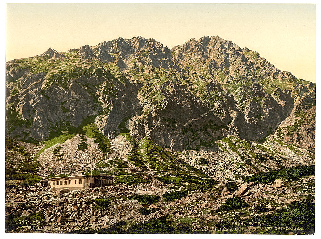 A picture of Schlesierhaus and Gerlsdorfer Spitze, Tatra, Austro-Hungary