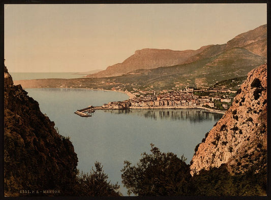 A picture of Seen from the cliffs, Mentone, Riviera 