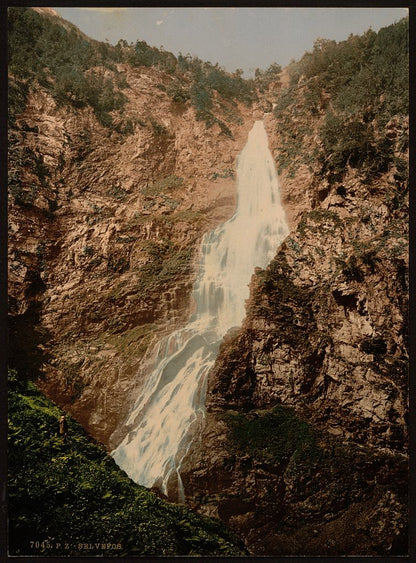 A picture of Selvefos (i.e., Sivlefossen)  Sognefjord area, Norway