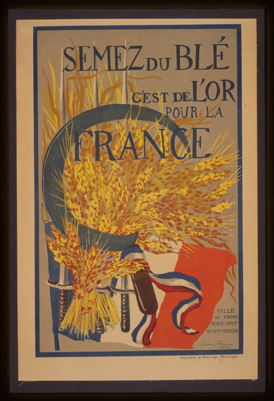 A picture of Semez du blé. C'est de l'or pour la France