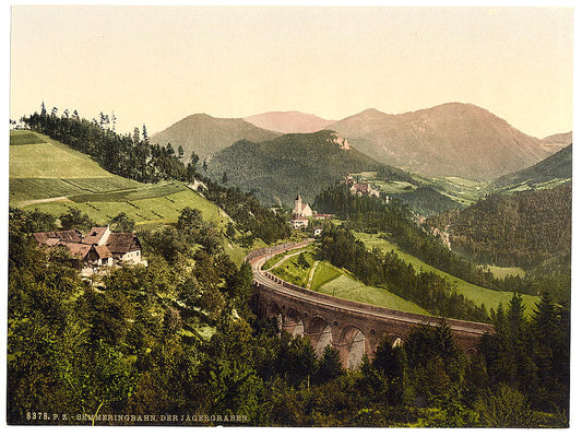 A picture of Semmering Railway, Der Jägergraben, Styria, Austro-Hungary