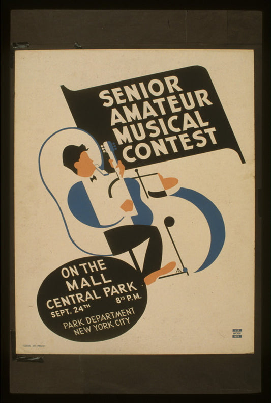 A picture of Senior amateur musical contest On the mall, Central Park /