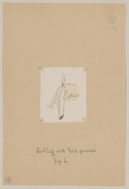 A picture of Sifting with gold powder, fig. 6