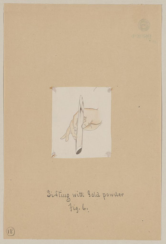 A picture of Sifting with gold powder, fig. 6