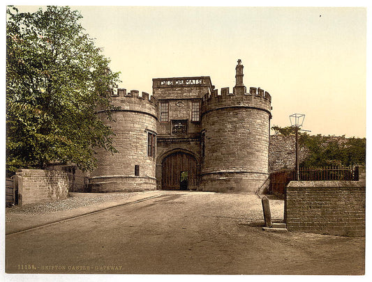 A picture of Skipton Castle, gateway, Yorkshire, England