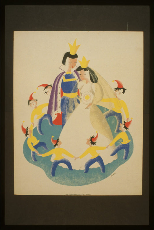 A picture of Snow White and the seven dwarfs