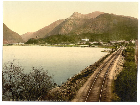 A picture of Snowdon from Padarn Llyn, Llanberis, Wales