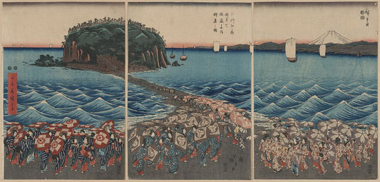 A picture of Sōshū enoshima benzaiten kaicyō sankei gunshū no zu