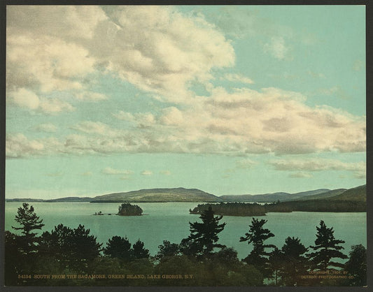 A picture of South from the Sagamore, Green Island, Lake George, N.Y.