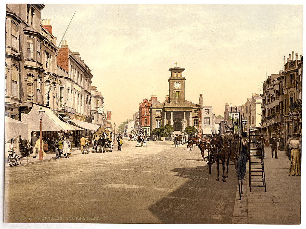 A picture of South Street, Worthing, England