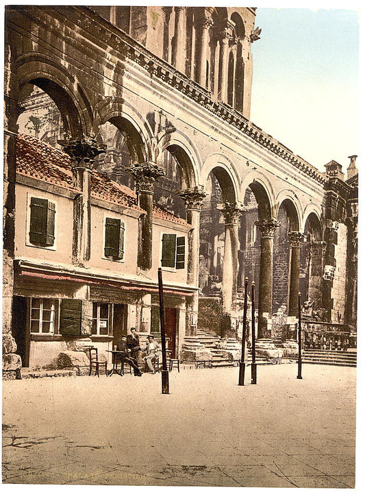 A picture of Spalato, Diocletian's Palace, the Peristyle, Dalmatia, Austro-Hungary