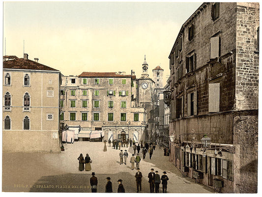 A picture of Spalato, Signori Square, Dalmatia, Austro-Hungary