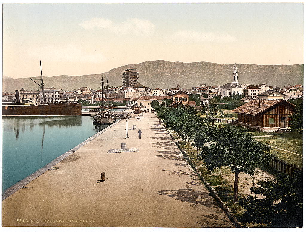 A picture of Spalato, the docks, Dalmatia, Austro-Hungary