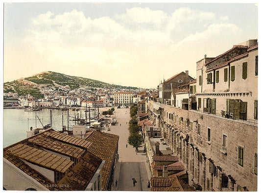 A picture of Spalato, the water front, Dalmatia, Austro-Hungary