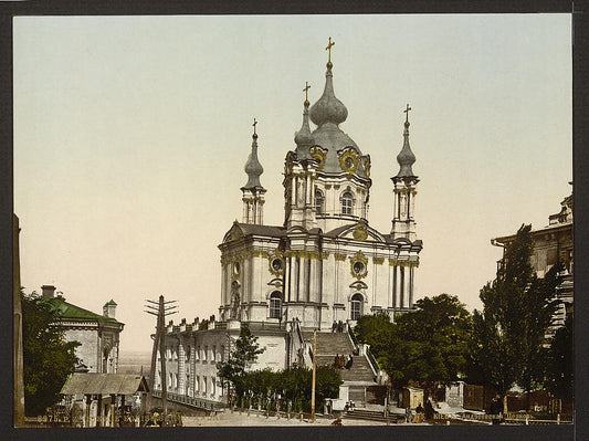 A picture of St. Andre's Church, Kiev, Ukraine