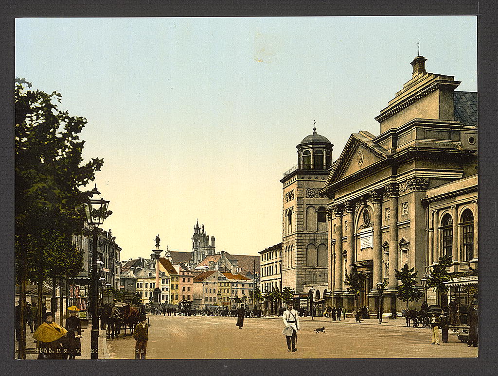 A picture of St. Anna's Church, Warsaw, Russia (i.e. Warsaw, Poland)