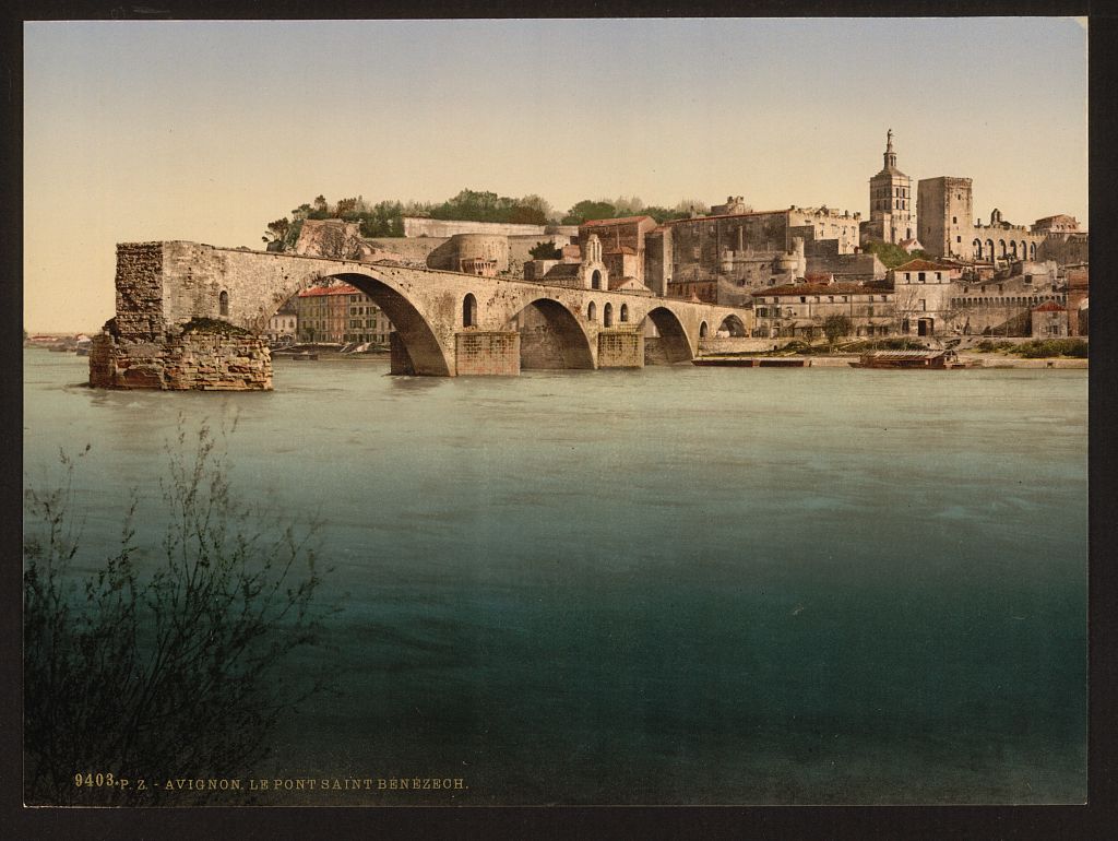 A picture of St. Benezech (i.e., Saint Bénéxet), bridge, Avignon,Provence, France