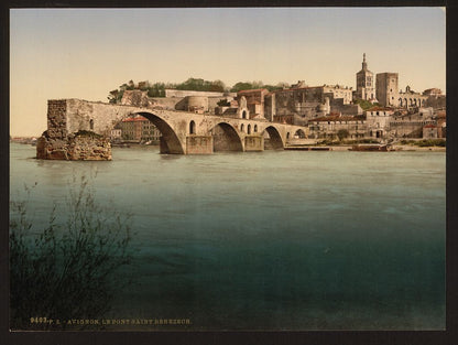 A picture of St. Benezech (i.e., Saint Bénéxet), bridge, Avignon,Provence, France