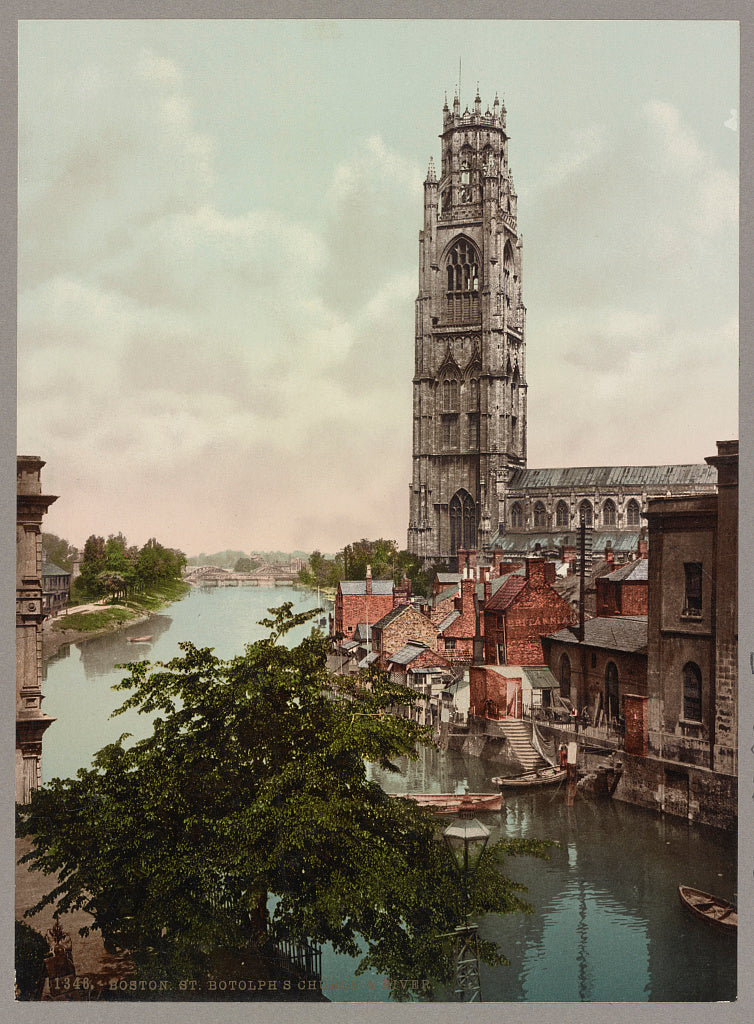 A picture of St. Botolph's Church & river, Boston