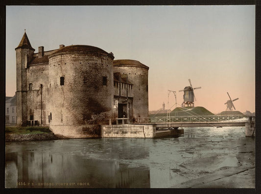 A picture of St. Croix gate, Bruges, Belgium