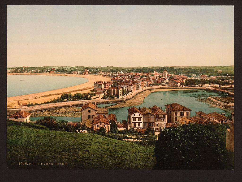 A picture of St. Jean de Luz and harbor, Pyrenees, France