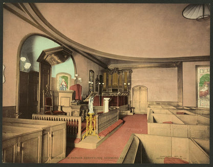 A picture of St. John's Church from Patrick Henry's pew, Richmond, Virginia