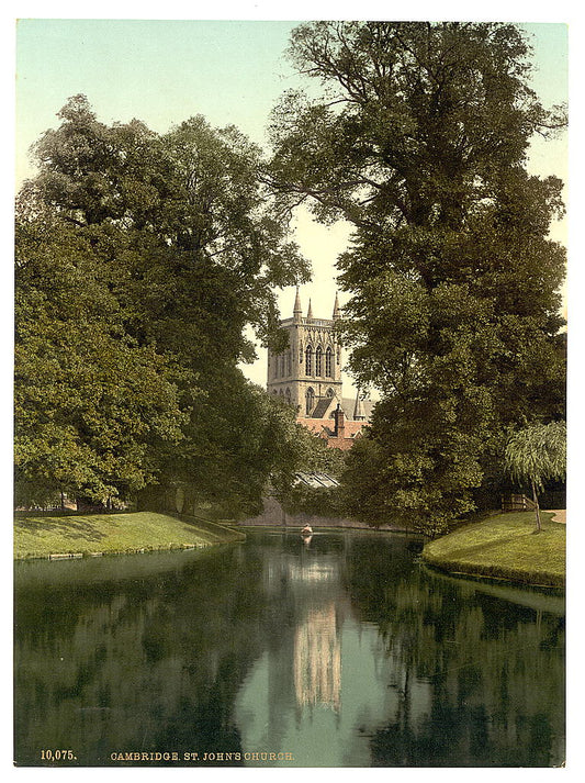 A picture of St. John's College, chapel from the river, Cambridge, England