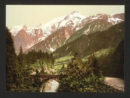 A picture of St. Marie bridge, Chamonix Valley, France