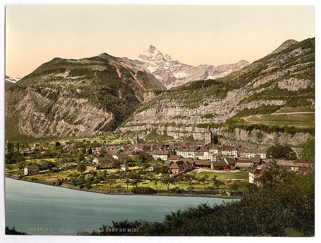 A picture of St. Maurice and Dent du Midi, Valais, Alps of, Switzerland