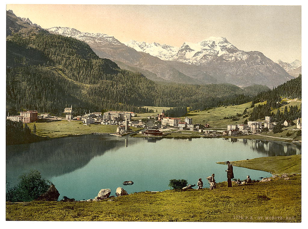 A picture of St. Moritz, village and baths, Grisons, Switzerland