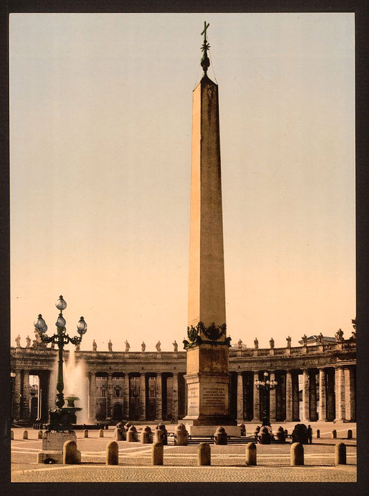 A picture of St. Peter's Place, the obelisk, Rome, Italy