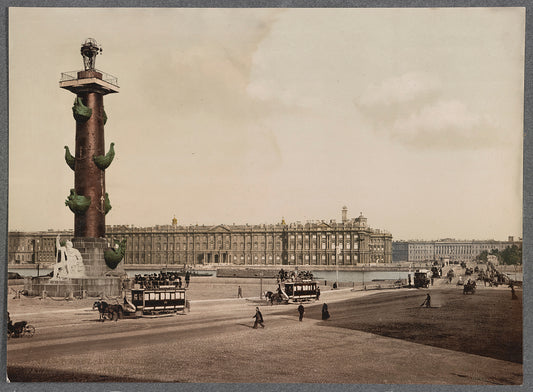 A picture of St. Petersbourg. Palais d'Hiver, côte de la Newa