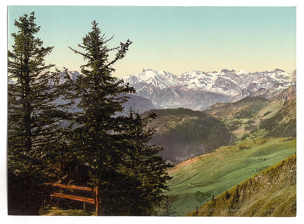 A picture of Stanserhorn, view of Mount Titlis, Unterwald, Switzerland