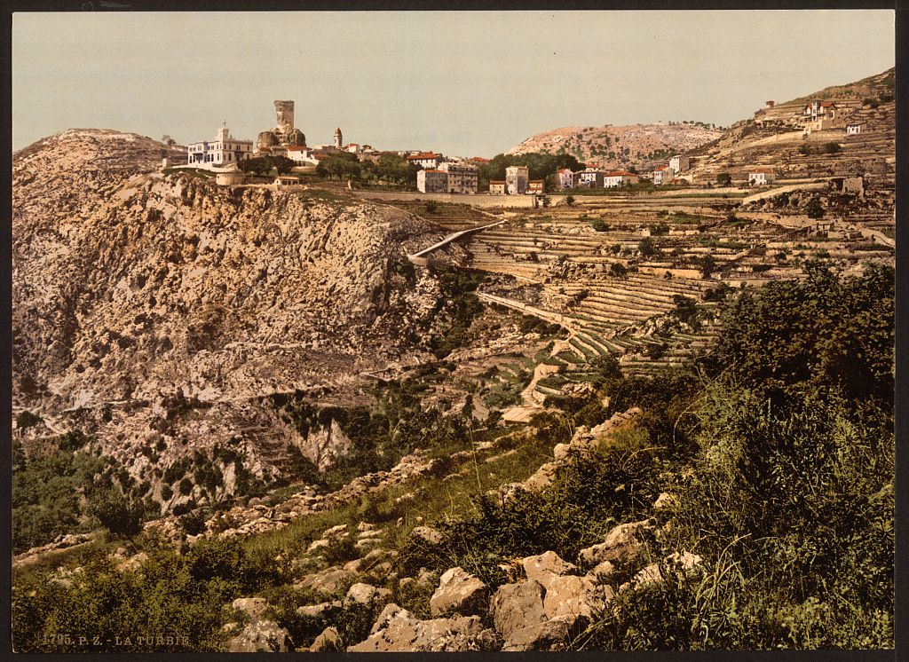 A picture of Station and village, La Turbie, Riviera