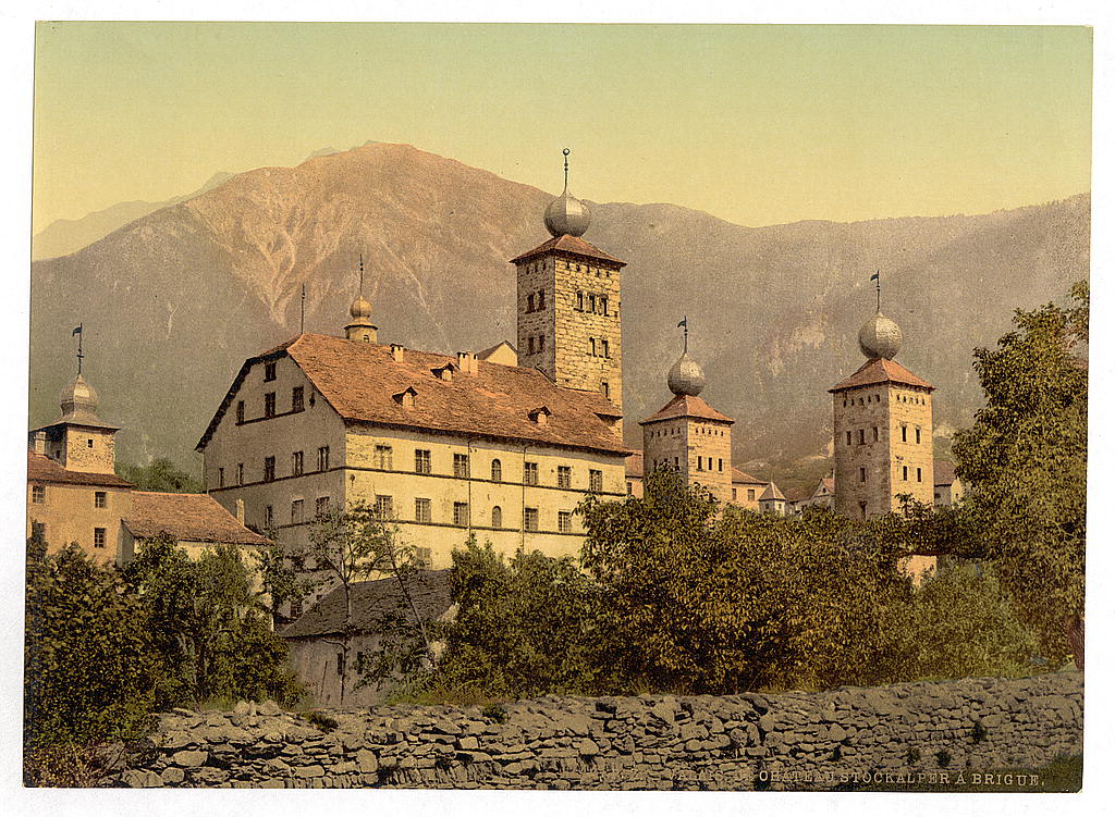 A picture of Stockalper Palace at Brigue, Valais, Switzerland