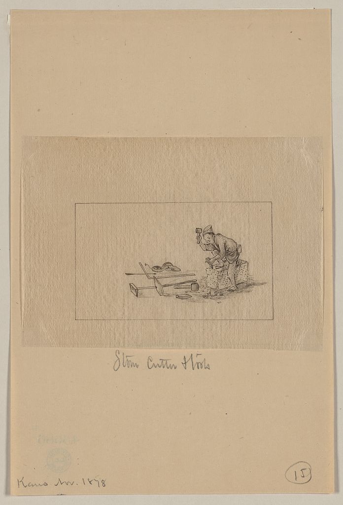 A picture of Stone cutter and tools