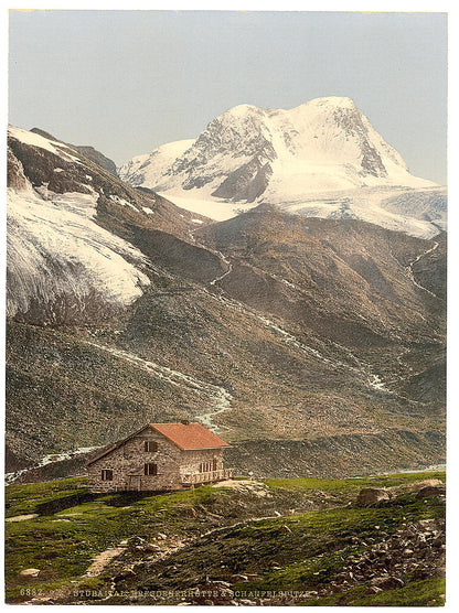 A picture of Stubaithal (i.e., Stubaital), Dresdenerhut and Schaufelspitze, Tyrol, Austro-Hungary