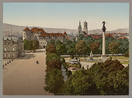 A picture of Stuttgart. Schlossplatz mit Altem Schloss