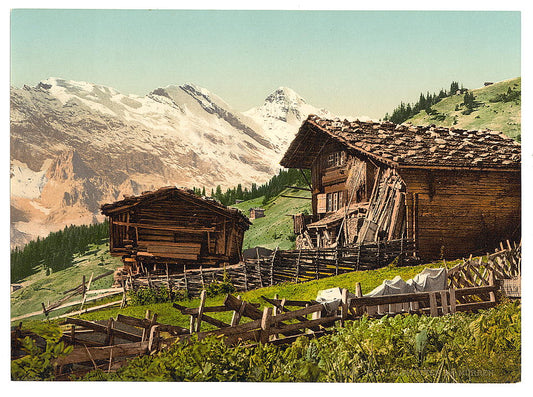 A picture of Swiss dwelling, Mürren, Bernese Oberland, Switzerland